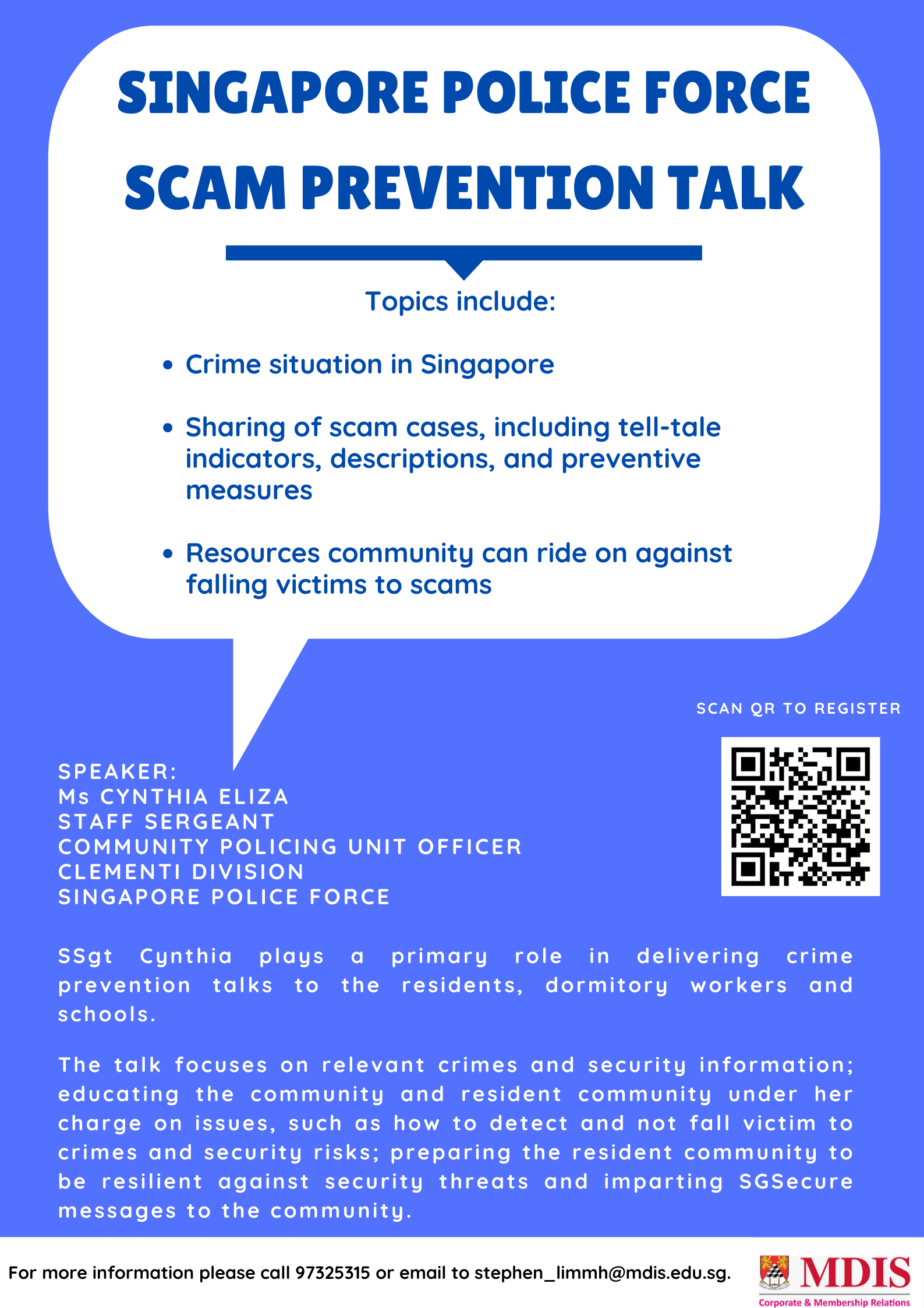 SPF Scam Prevention Talk