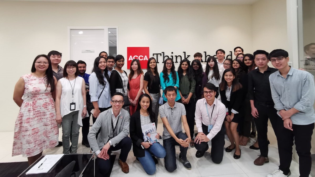 MDIS students get to experience an office tour at ACCA.