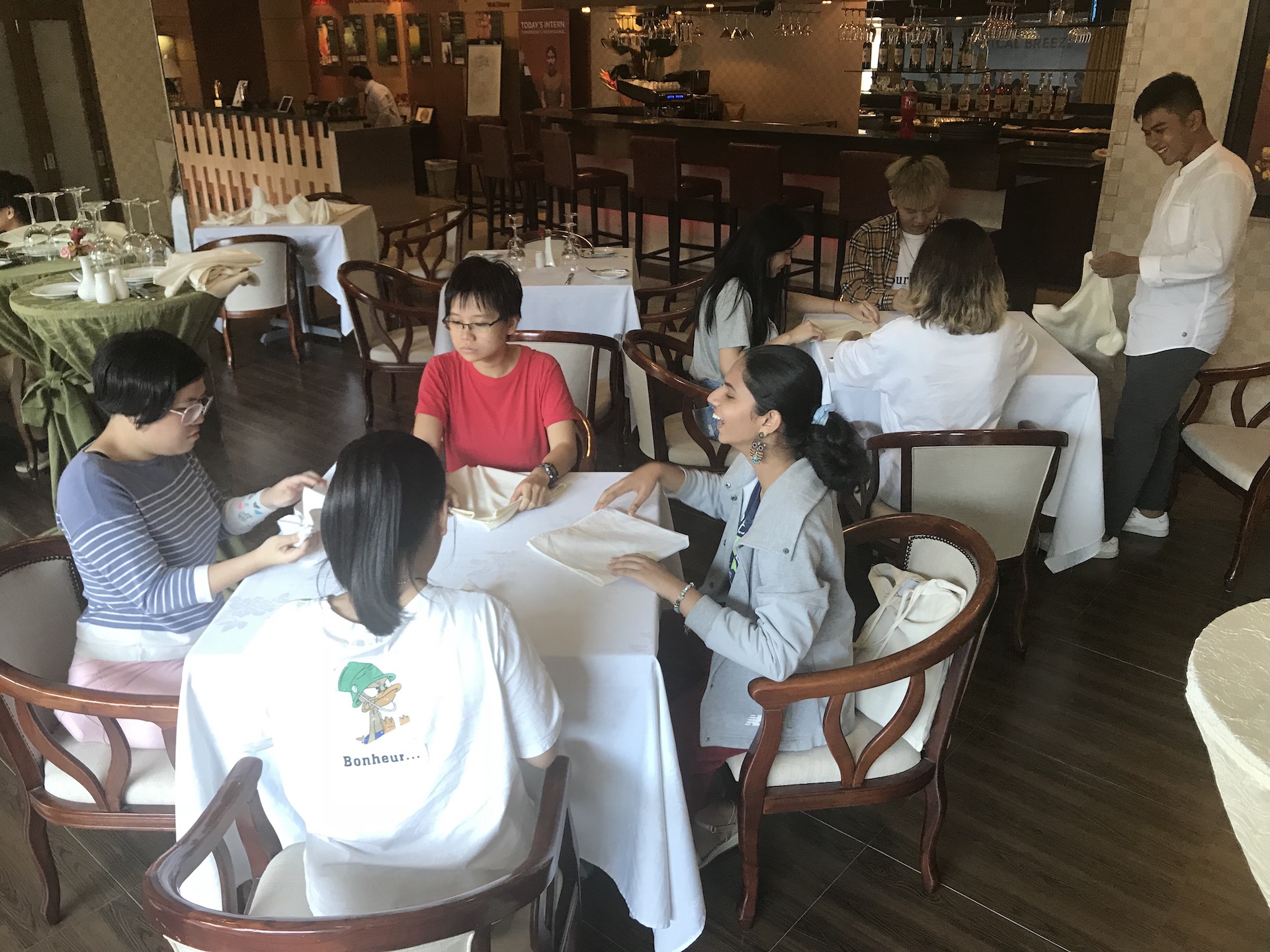 MDIS college students get to experience tropical breeze, MDIS's hospitality lounge.